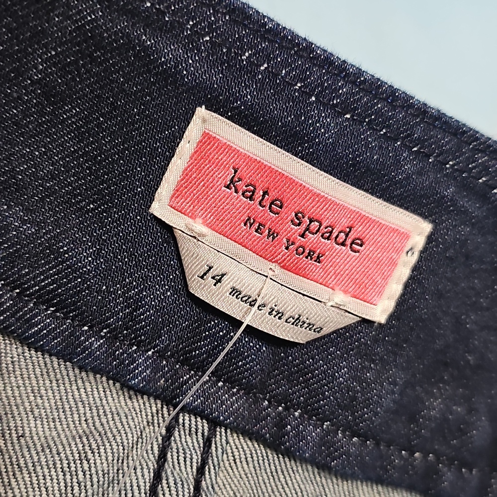 Kate Spade New York Denim Button-Front Mini Skirt New Size 14 - Picture 5 of 9